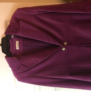 Fuscia Velvet Blazer
